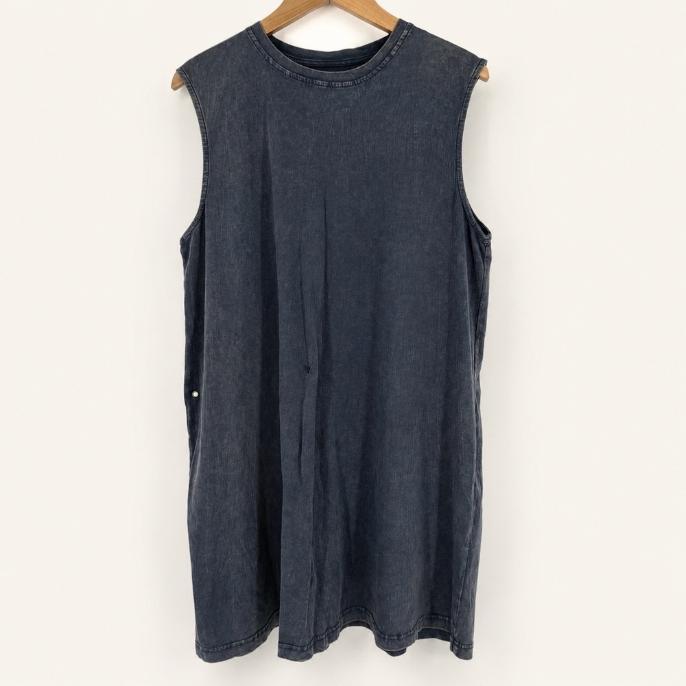 Double D Ranch Women Large Sleeveless Dress Mineral Wash Cotton Western Cowgirl